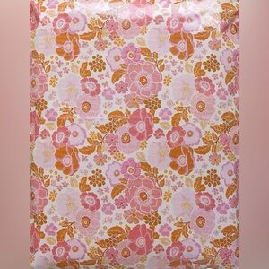 25 pink floral boho poly mailers